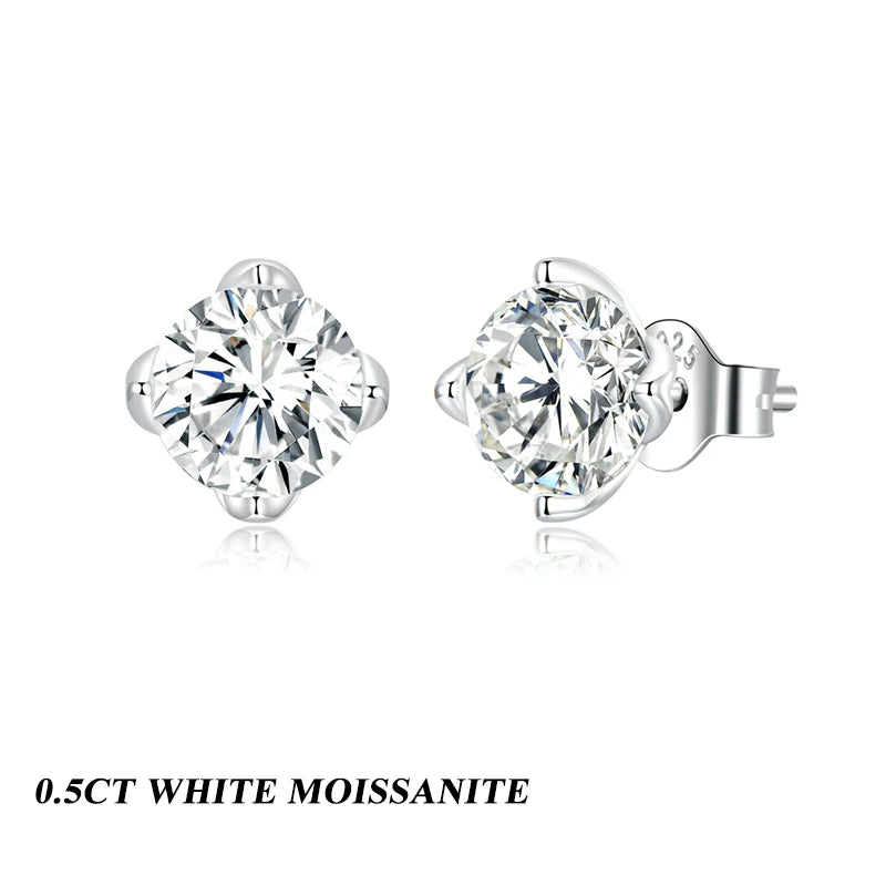 Dazzling Moissanite Stud Earrings (0.5CT | 1.0CT) - Charmadise